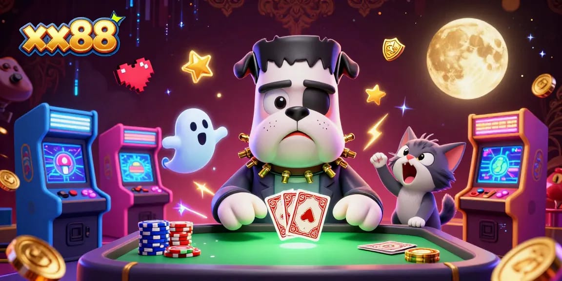 Win big with xx88 at an exciting table game featuring zombie characters and neon effects.
