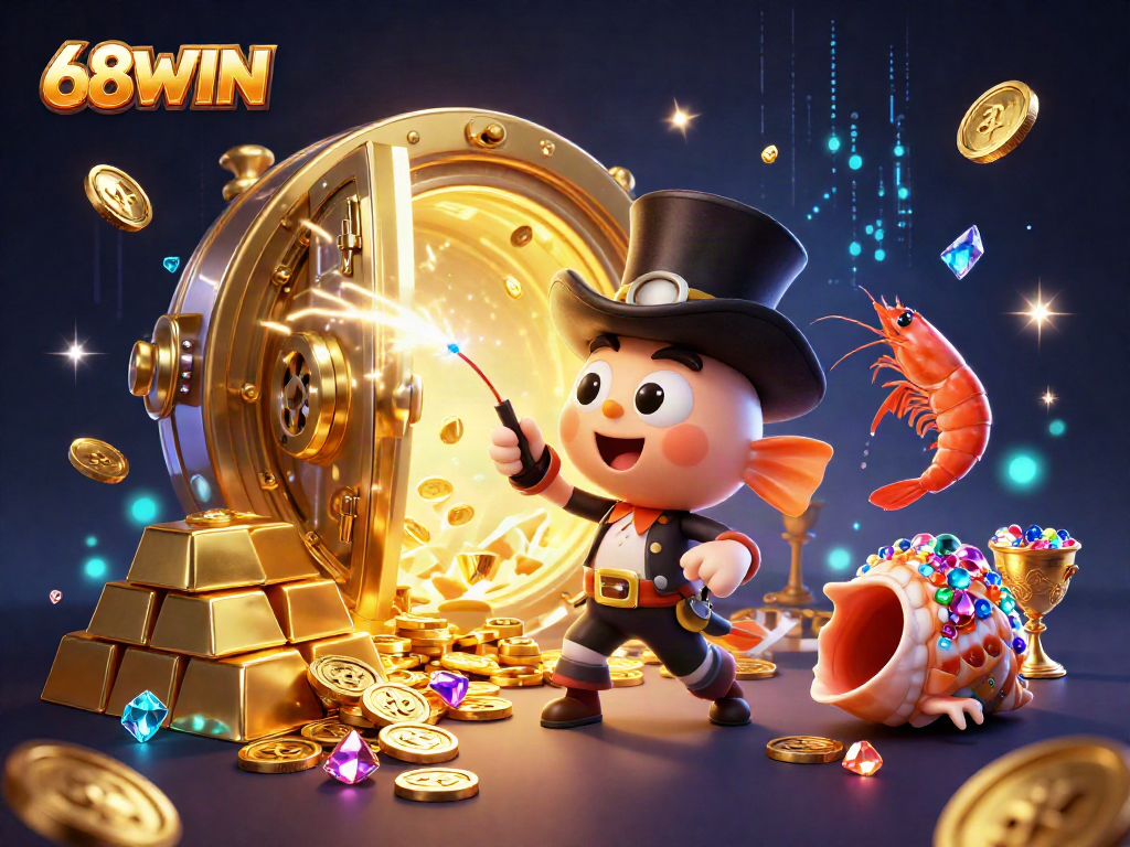 Engage with thrilling gameplay at 68WIN featuring vibrant treasure-laden ocean creatures.