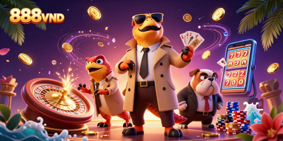 Experience the fun at 888VND as cartoon raptors charmingly attempt to enter a VIP casino lounge.
