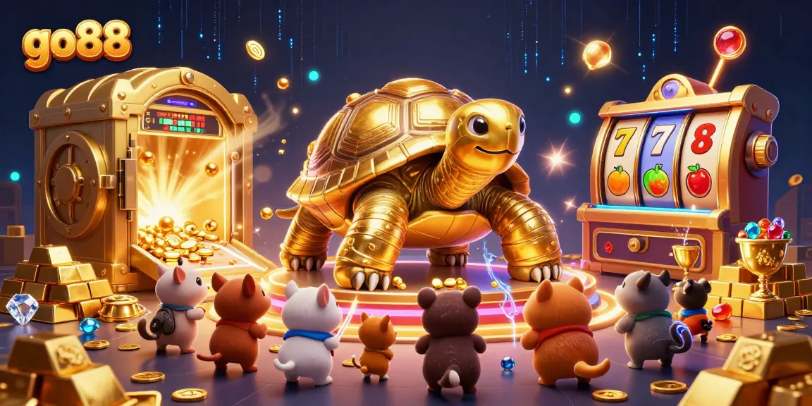 Spin the lucky slot reels and enjoy the treasures of go88 in this vibrant casino scene.