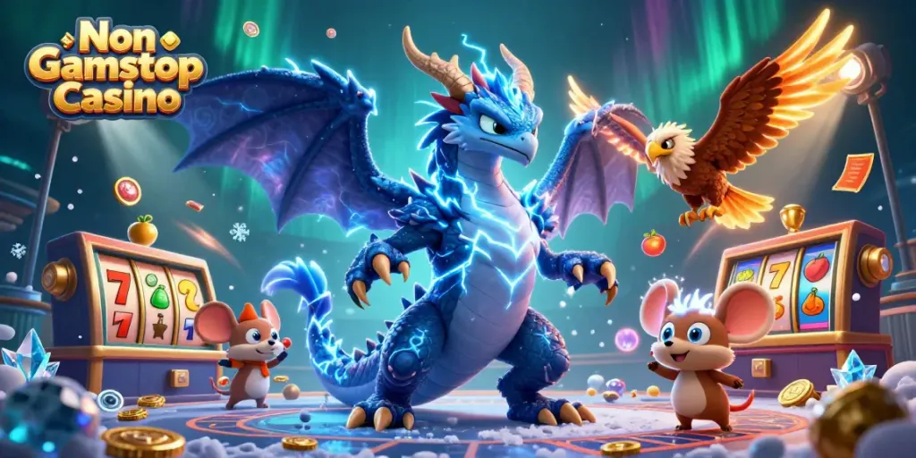 Experience exciting gameplay at Non Gamstop Casino with vibrant 3D characters and dynamic casino elements.