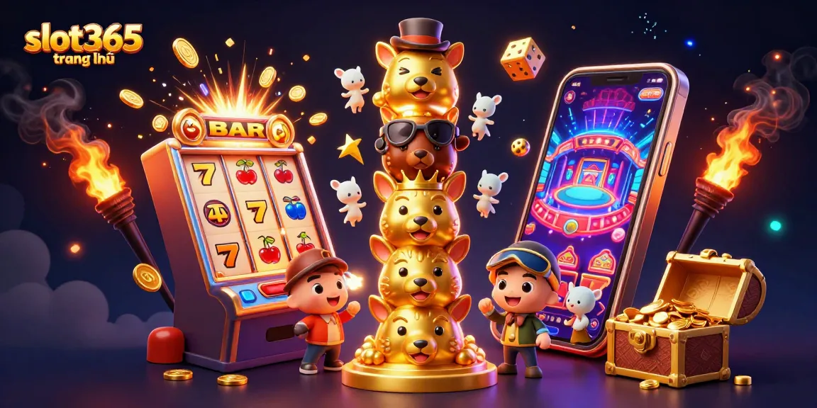 Engage with exciting games at slot365 trang chủ, featuring vibrant casino animations and themed elements.