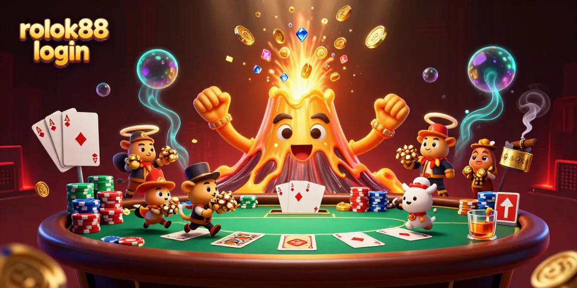 Experience excitement with rokok88 login in this dynamic casino scene featuring treasure and triumph.