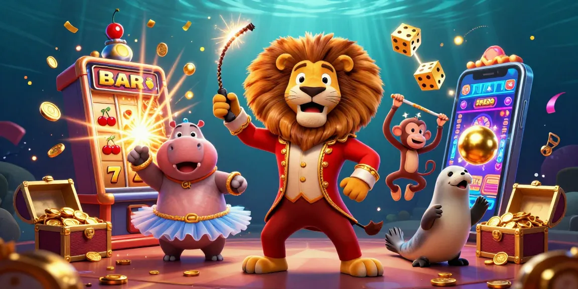 Experience the excitement of RS88 with a vibrant illustration showcasing casino games and lively characters.