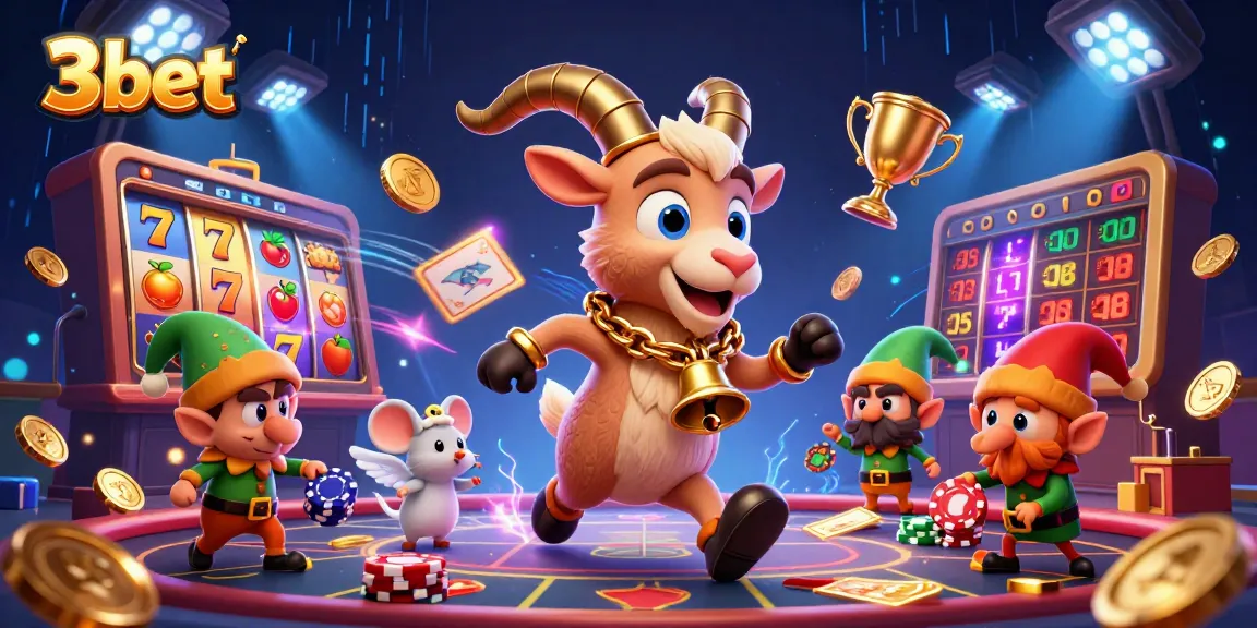 Celebrate big wins at 3bet with thrilling slot machines and captivating characters in a festive casino scene.
