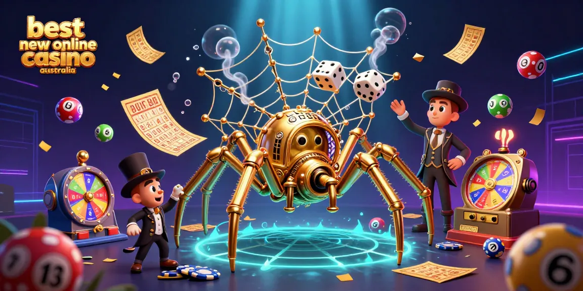 Experience games at the best new online casino Australia featuring a vibrant 3D scene of fortune.