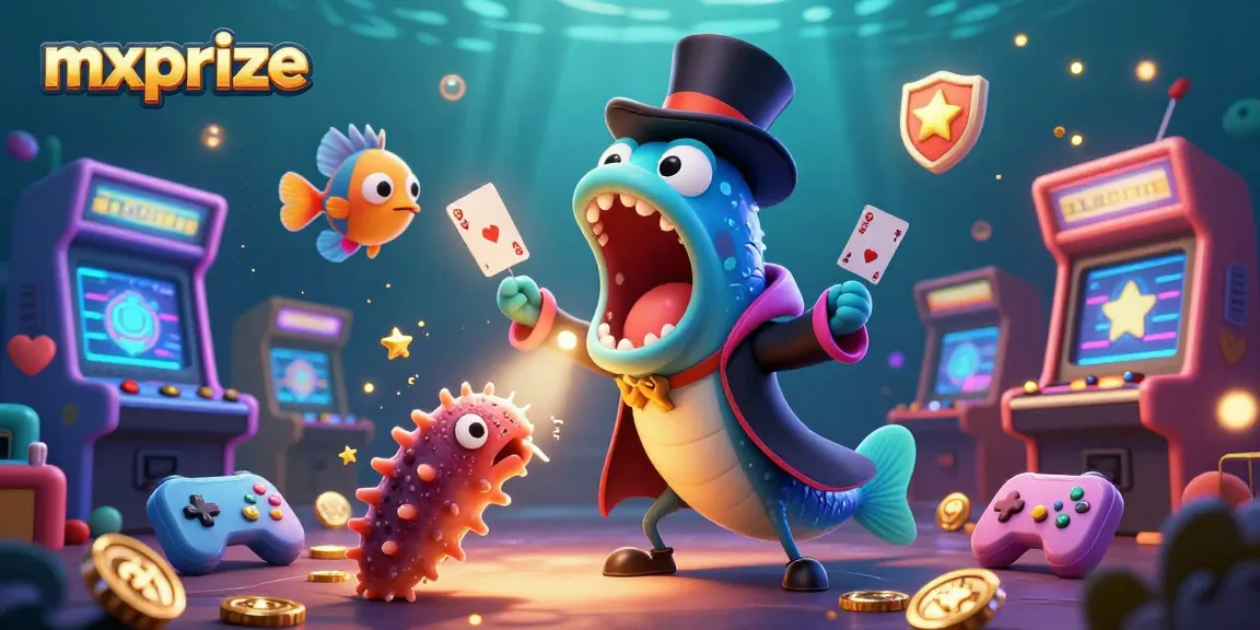 Engage in gaming excitement at mxprize with vibrant characters, card tricks, and magical ambiance.