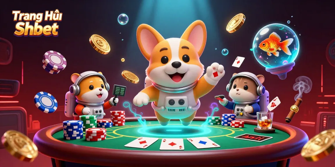Experience the excitement on Trang Chủ Shbet with a playful space-themed casino illustration.