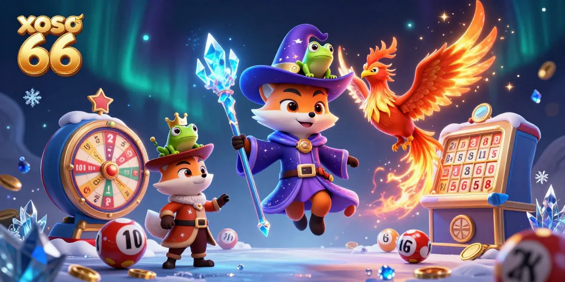 Engage in exciting lottery games at xoso 66 with the mystical wizard fox and fiery phoenix.