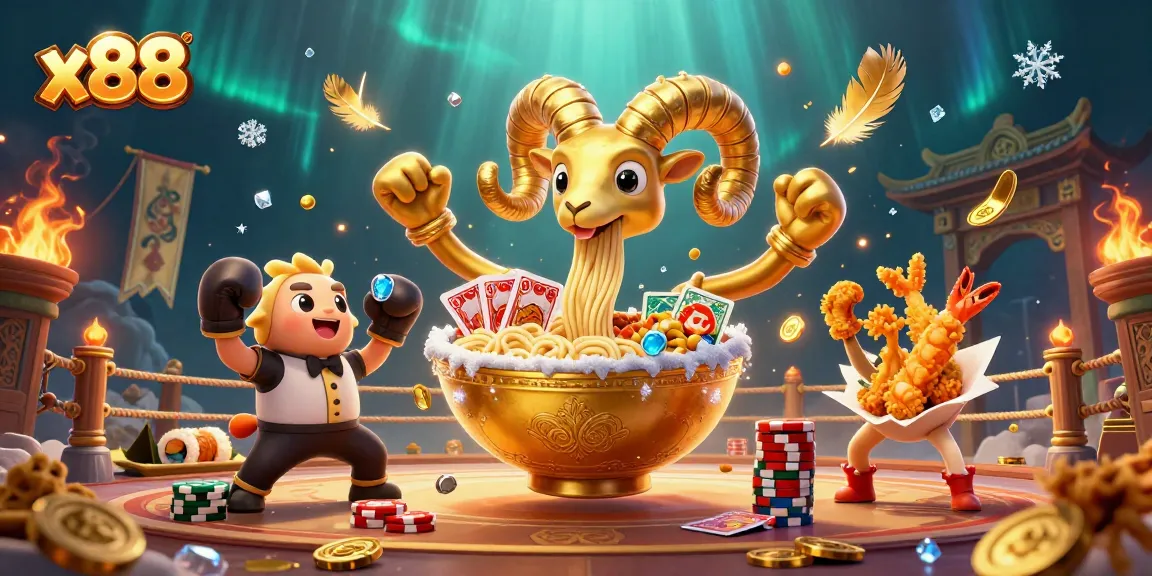 Experience excitement at x88 with vibrant casino characters and dynamic game elements.