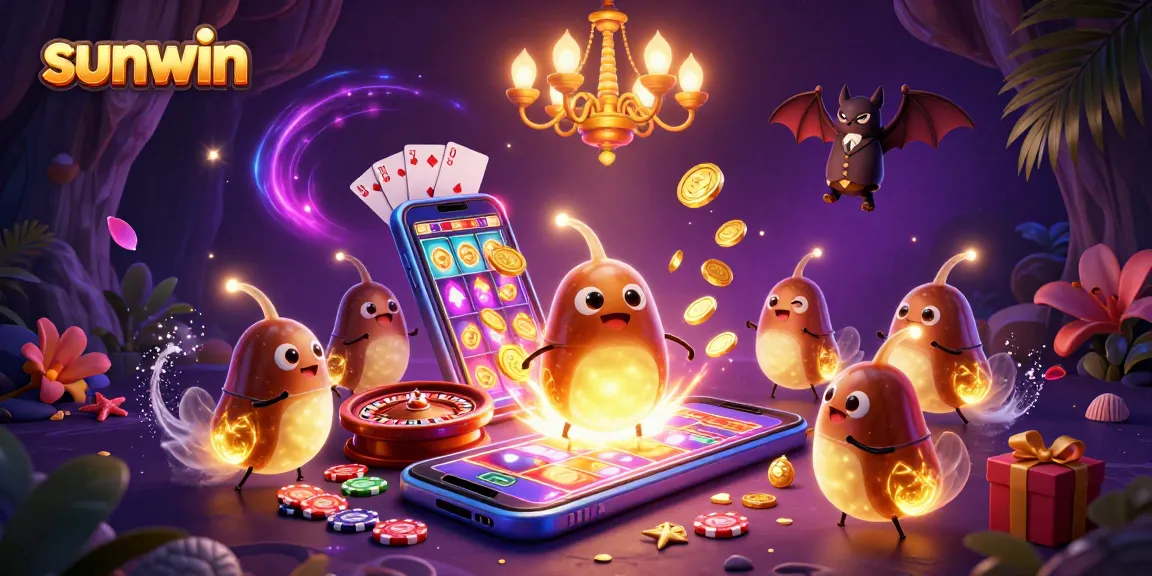 Engage with sunwin's exciting casino experience featuring vibrant glowworms and dynamic gaming elements.